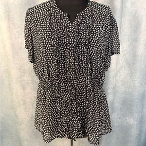 Torrid skull print button down blouse plus size 3